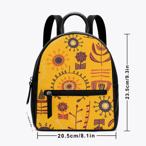 Tribal Art. Unisex PU Leather Backpack