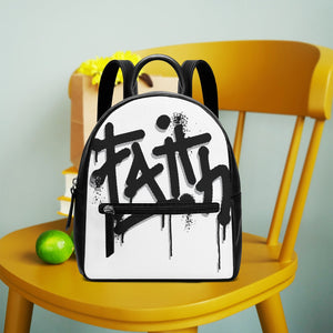 Faith Unisex PU Leather Backpack