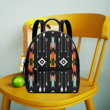 Carica l&#39;immagine nel visualizzatore di Gallery, Tribal Design Native Unisex PU Leather Backpack