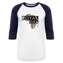 Load image into Gallery viewer, Royal DNA Unisex Baseball T-Shirt - white/navy