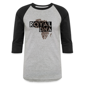Royal DNA Unisex Baseball T-Shirt - heather gray/black
