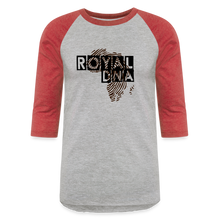 Load image into Gallery viewer, Royal DNA Unisex Baseball T-Shirt - heather gray/red