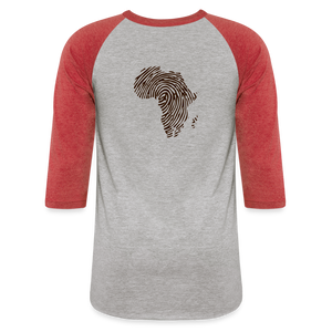Royal DNA Unisex Baseball T-Shirt - heather gray/red