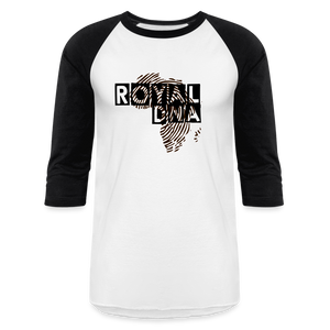 Royal DNA Unisex Baseball T-Shirt - white/black
