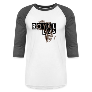 Royal DNA Unisex Baseball T-Shirt - white/charcoal