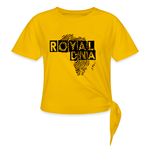 Royal DNA Women's Knotted T-Shirt - sun yellow