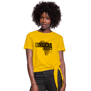 Royal DNA Women's Knotted T-Shirt - sun yellow