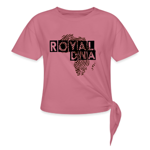 Royal DNA Women's Knotted T-Shirt - mauve