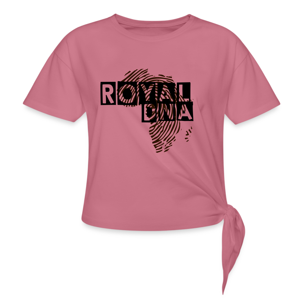 Royal DNA Women's Knotted T-Shirt - mauve