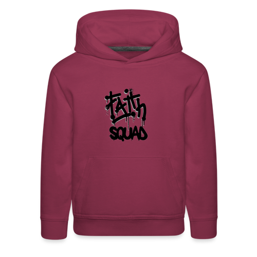 Unisex Kids‘ Premium Faith Squad Hoodie - burgundy