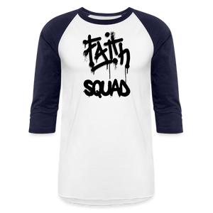 Faith Squad Baseball T-Shirt - white/navy
