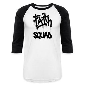 Faith Squad Baseball T-Shirt - white/black