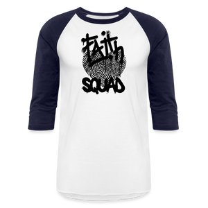 Unisex Faith Squad Baseball T-Shirt - white/navy