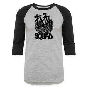 Unisex Faith Squad Baseball T-Shirt - heather gray/black