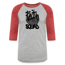 Load image into Gallery viewer, Unisex Faith Squad Baseball T-Shirt - heather gray/red