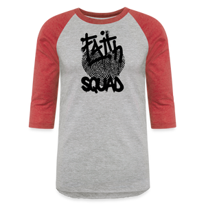 Unisex Faith Squad Baseball T-Shirt - heather gray/red