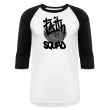 Load image into Gallery viewer, Unisex Faith Squad Baseball T-Shirt - white/black