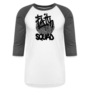 Unisex Faith Squad Baseball T-Shirt - white/charcoal