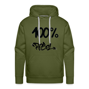 Unisex 100% Rebel Premium Hoodie - olive green