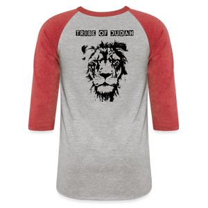 Unisex Blactivist Baseball T-Shirt - heather gray/red