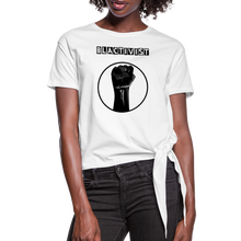 이미지를 갤러리 뷰어에 로드 , Blactivist Women&#39;s Knotted T-Shirt - white