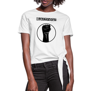 Blactivist Women's Knotted T-Shirt - white