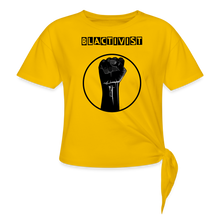 Cargar imagen en el visor de la galería, Blactivist Women&#39;s Knotted T-Shirt - sun yellow